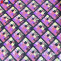 5mm Grid Shape Lilac Spangle Velvet Sequin Fabric